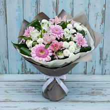 Букет цветов из:  Герберы, Альстромерии и Хризантемы #REPLACE_PRED# Нестерово