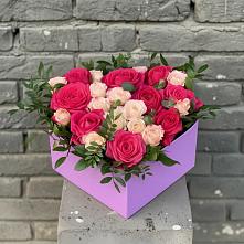 Цветочная композиция из Розы в коробке в Нестерово