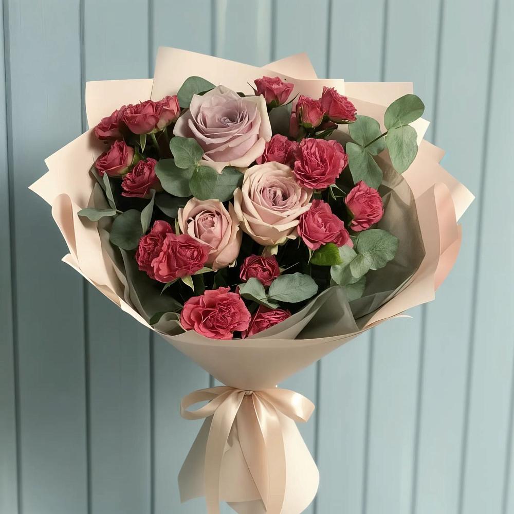 Букет цветов из: Гвоздики и Розы в Нестерово