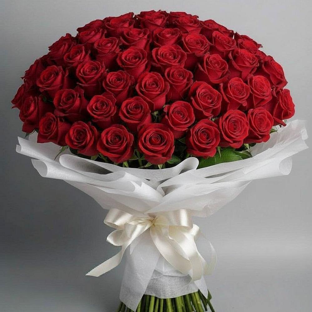 Букет 101 Красная роза Блэк Мэджик в Нестерово