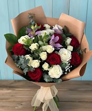 Букет цветов из:  Розы и Альстромерии в Нестерово