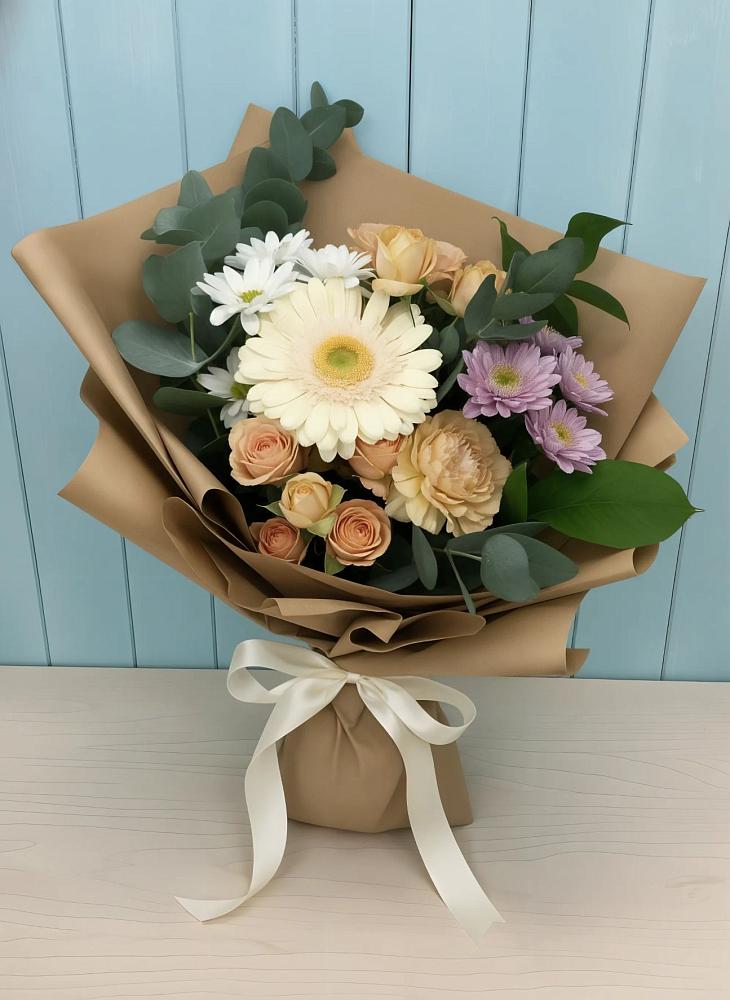 Букет цветов из: Герберы и Хризантемы в Нестерово