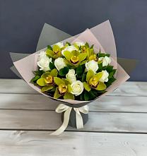 Букет цветов из:  Орхидеи и Розы в Нестерово