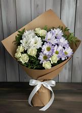 Букет цветов из:  Хризантемы и Розы #REPLACE_PRED# Нестерово