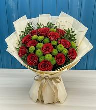 Букет цветов из:  Розы и Хризантемы в Нестерово