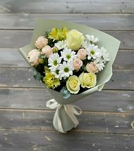 Букет цветов из:  Альстромерии, Розы и Хризантемы #REPLACE_PRED# Нестерово