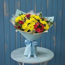 Букет цветов из:  Альстромерии и Хризантемы в Нестерово