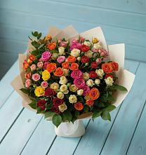 Букет Микс из разноцветных кустовых роз #REPLACE_PRED# Нестерово